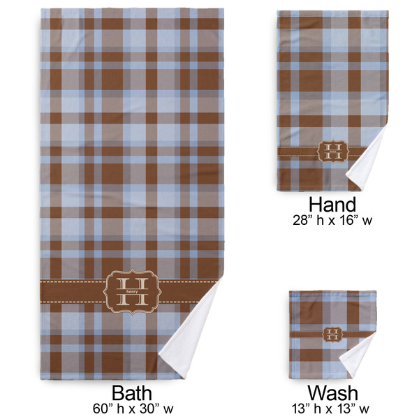 Two Color Plaid Bath Towel Sets - 3-piece - Approval