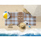 Two Color Plaid Beach Towel Lifestyle