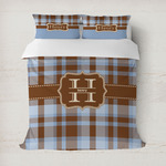 Two Color Plaid Duvet Cover (Personalized)