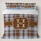 Two Color Plaid Duvet Cover Set - King (Personalized)