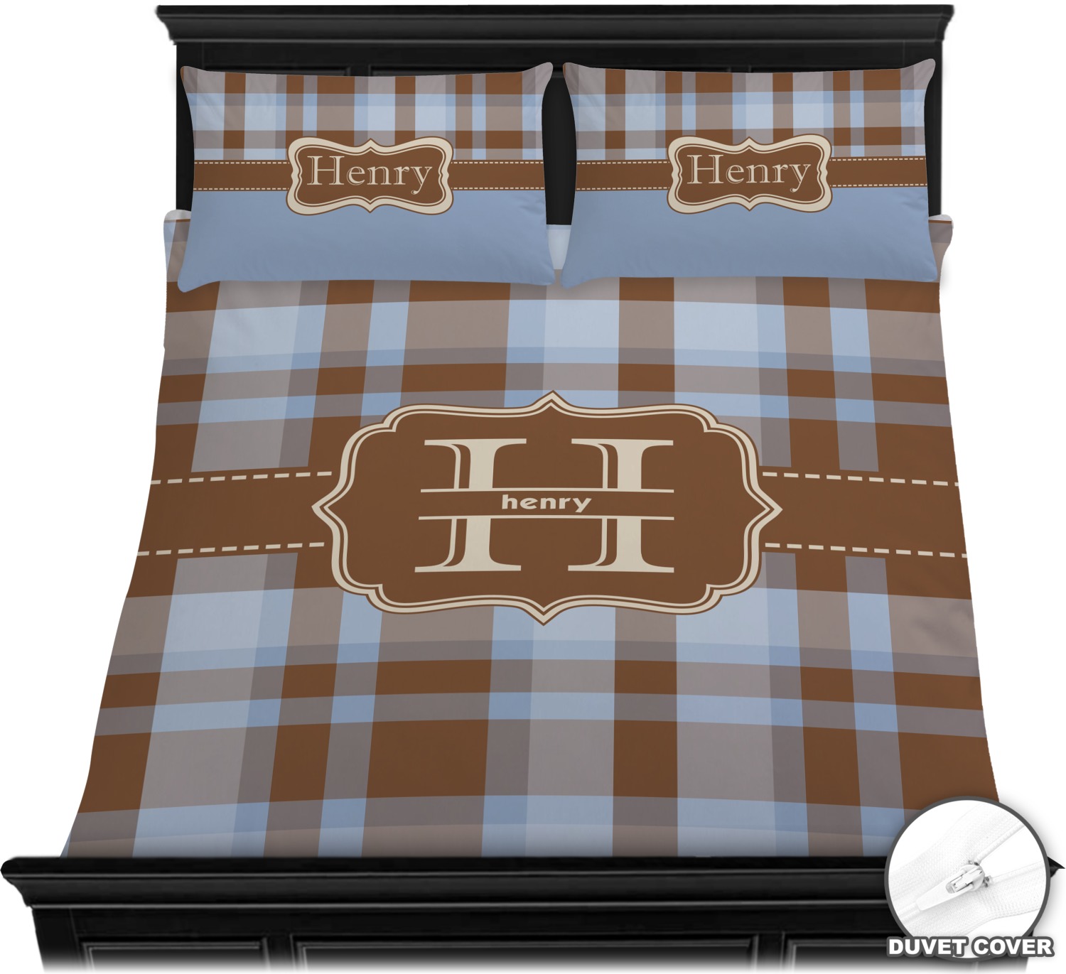 Two Color Plaid Duvet Covers Personalized Youcustomizeit