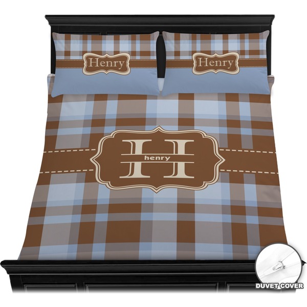 Two Color Plaid Bedding Set (Queen) - Duvet