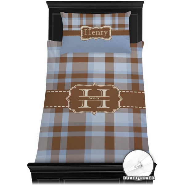Two Color Plaid Bedding Set (Twin) - Duvet