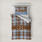 Two Color Plaid Duvet Cover Set - Twin XL (Personalized)