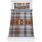 Two Color Plaid Comforter Set - Twin XL (Personalized)
