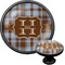 Two Color Plaid Cabinet Knob (Black) (Personalized)