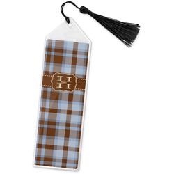 Two Color Plaid Book Mark w/Tassel (Personalized)