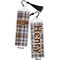 Two Color Plaid Bookmark with tassel - Front and Back