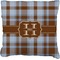 Two Color Plaid Faux-Linen Throw Pillow 16" (Personalized)