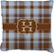 Two Color Plaid Faux-Linen Throw Pillow 26" (Personalized)