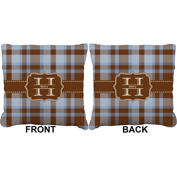 Two Color Plaid Burlap Pillow Approval