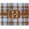 Two Color Plaid Woven Fabric Placemat - Twill w/ Name and Initial