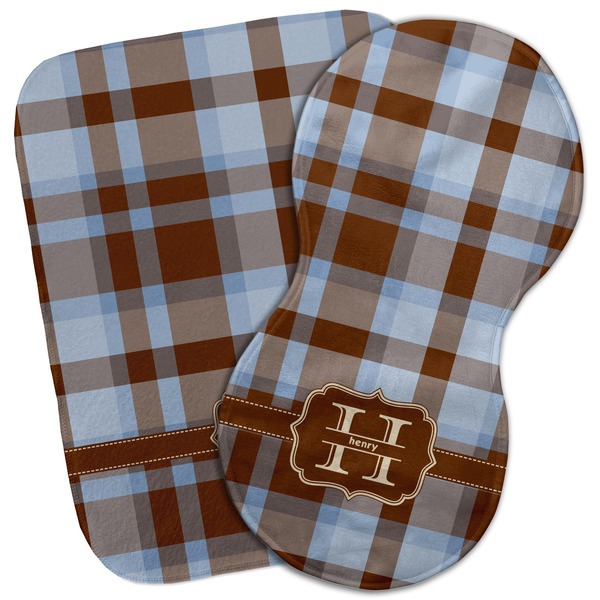 Custom Two Color Plaid Burp Cloth (Personalized)