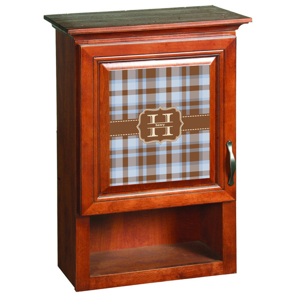 Two Color Plaid Cabinet Decal for Medium Cabinet