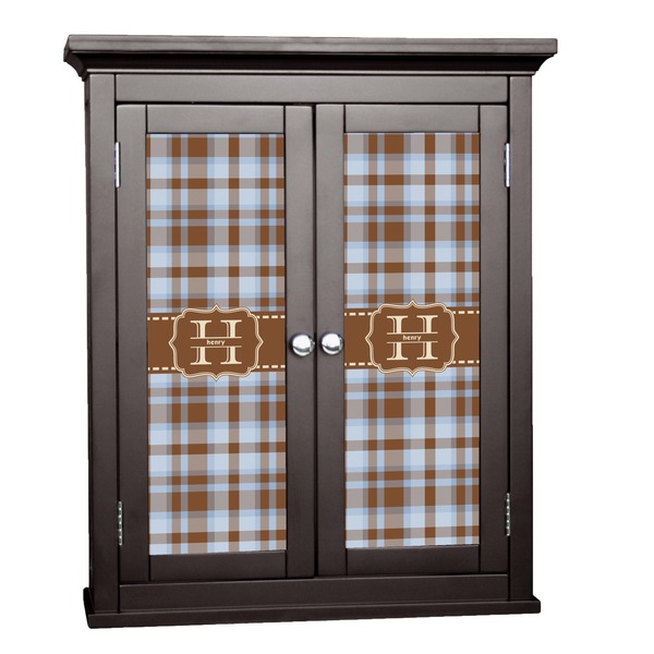 Custom Two Color Plaid Cabinet Decal - Small (Personalized)