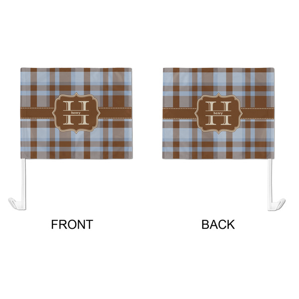 Two Color Plaid Car Flag - Large - APPROVAL