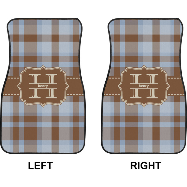Two Color Plaid Car Mat Front - Approval