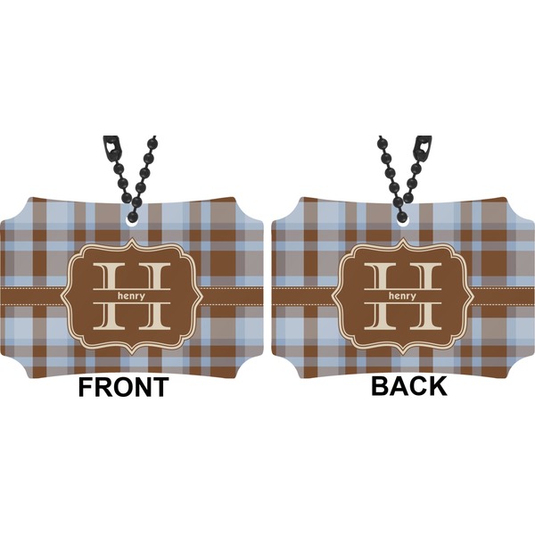 Two Color Plaid Car Ornament - Berlin (Approval)