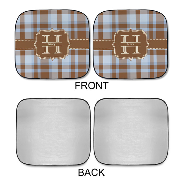 Two Color Plaid Car Sun Shades - APPROVAL