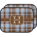 Two Color Plaid Car Floor Mats (Back Seat) (Personalized)