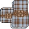 Two Color Plaid Car Floor Mats Set - 2 Front & 2 Back (Personalized)