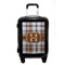 Two Color Plaid Carry On Hard Shell Suitcase - Front