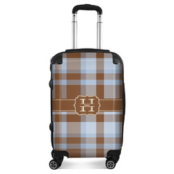 Two Color Plaid Suitcase - 20" Carry On (Personalized)