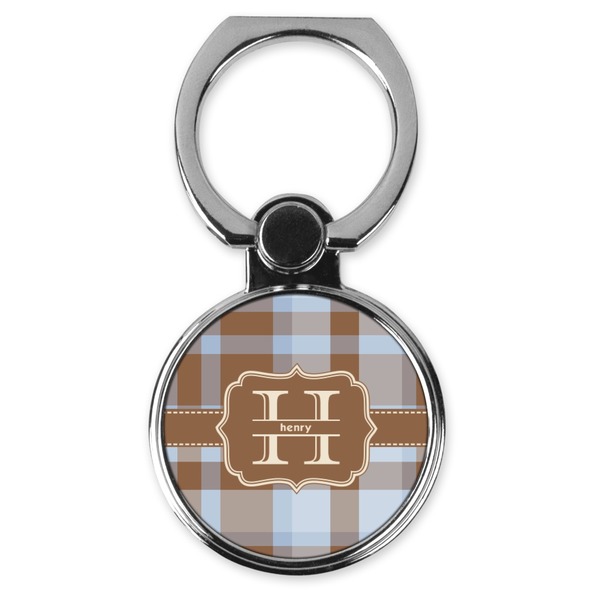 Custom Two Color Plaid Cell Phone Ring Stand & Holder (Personalized)