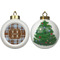 Two Color Plaid Ceramic Christmas Ornament - X-Mas Tree (APPROVAL)