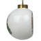 Two Color Plaid Ceramic Christmas Ornament - Xmas Tree (Side View)