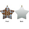 Two Color Plaid Ceramic Flat Ornament - Star Front & Back (APPROVAL)