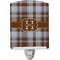 Two Color Plaid Ceramic Night Light (Personalized)
