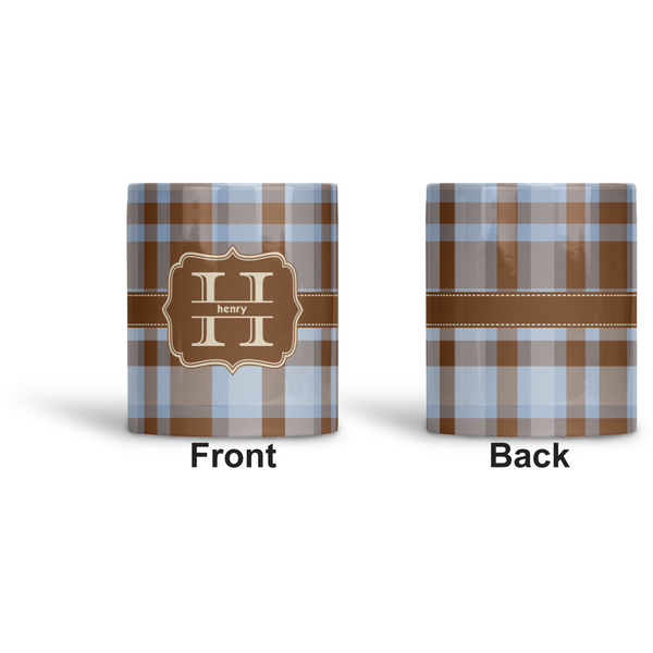 Two Color Plaid Ceramic Pen Holder - Apvl