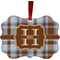 Two Color Plaid Christmas Ornament (Front View)
