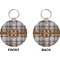 Two Color Plaid Circle Keychain (Front + Back)