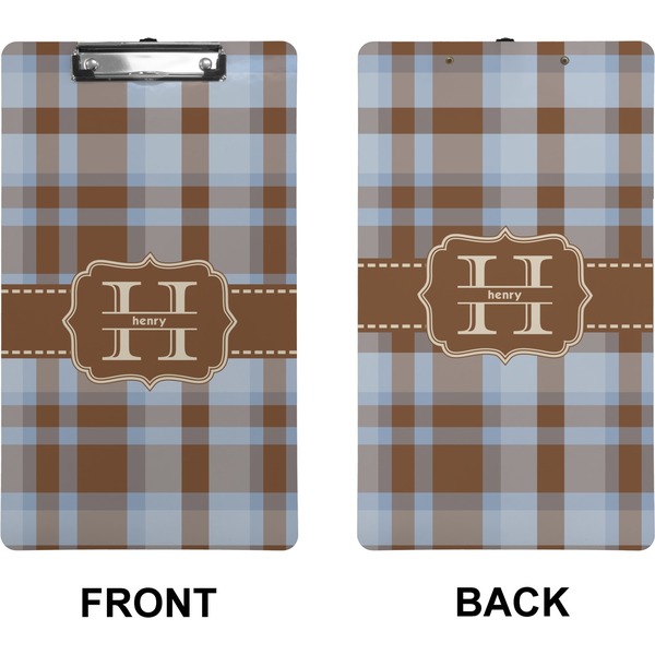 Two Color Plaid Clipboard (Legal) (Front + Back)