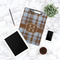 Two Color Plaid Clipboard - Lifestyle Photo