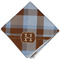 Two Color Plaid Cloth Napkins - Personalized Dinner (Folded Four Corners)