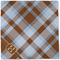 Two Color Plaid Cloth Napkins - Personalized Dinner (Full Open)