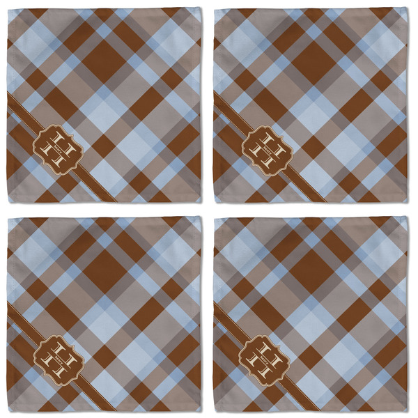 Two Color Plaid Cloth Napkins - Personalized Lunch (APPROVAL) Set of 4