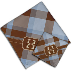 Two Color Plaid Cloth Napkin w/ Name and Initial