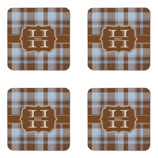 Two Color Plaid Coaster Set - APPROVAL