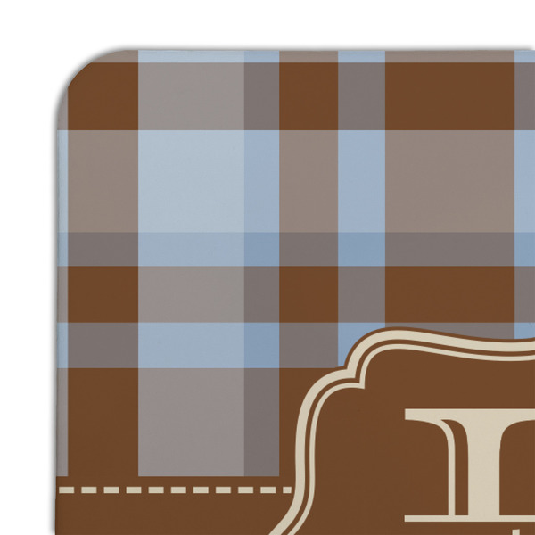 Two Color Plaid Coaster Set - DETAIL