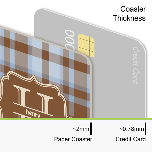 Two Color Plaid Coaster Thickness