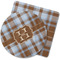 Two Color Plaid Rubber Backed Coaster (Personalized)