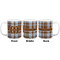Two Color Plaid Coffee Mug - 11 oz - White APPROVAL