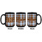 Two Color Plaid Coffee Mug - 15 oz - Black APPROVAL