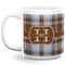 Two Color Plaid 20 Oz Coffee Mug - White (Personalized)