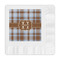 Two Color Plaid Embossed Decorative Napkins (Personalized)