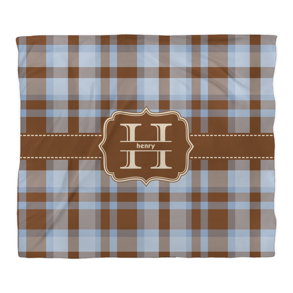 Two Color Plaid Comforter - King - Front